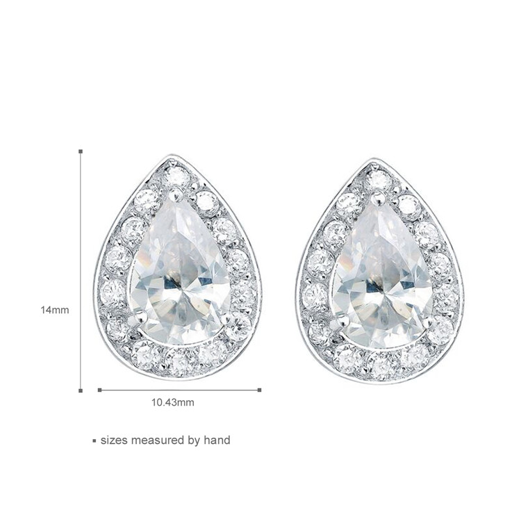 Wholesale Silver Jewelry Accessory Earrings High-Grade Oval Stud Earrings Wedding Party(图1)