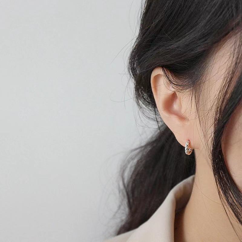 Jewelry Manufacturer hoops silver hoop earrings scandinavian design earrings hot selling(图4)