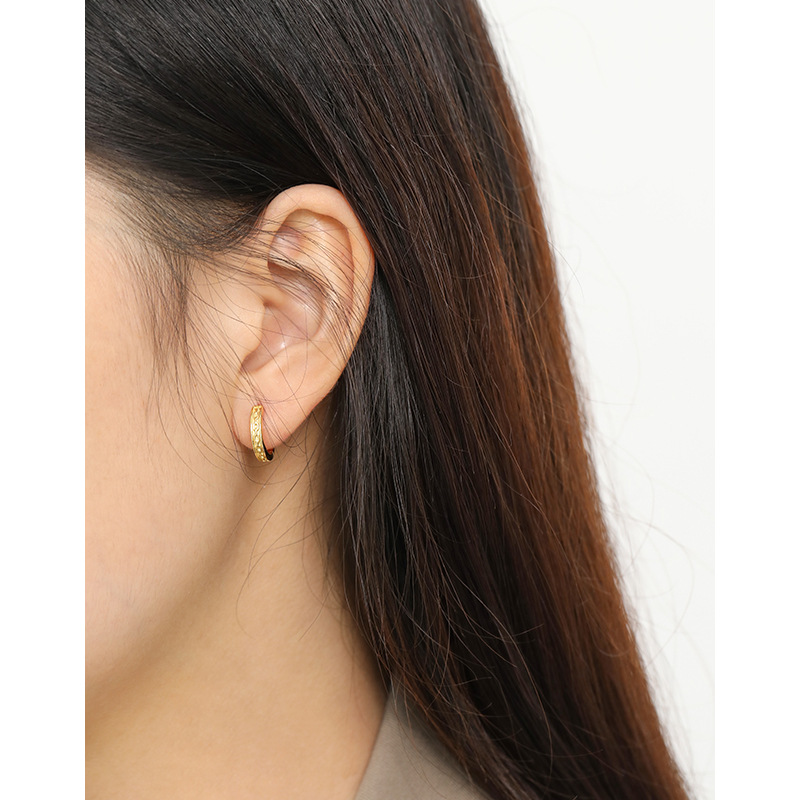 Gold/Rhodium Hoop Earrings For Women Sterling Silver Lightweight Earrings  Jewelry Gifts for Girls(图2)