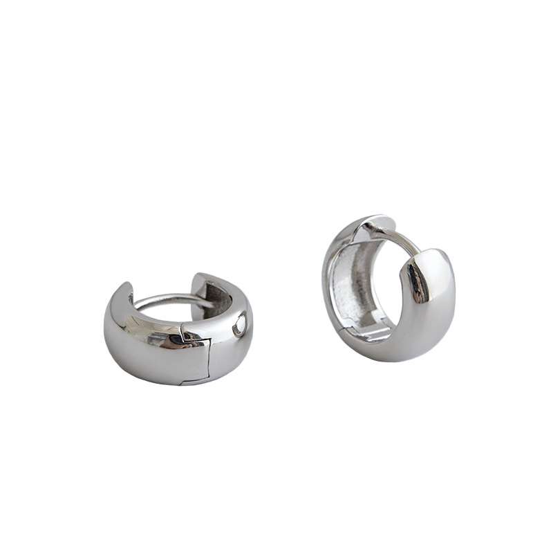  Gold Silver Hoops huggies Hoop earrings 925 sterling silver earrings jewelry sets for women girl(图2)