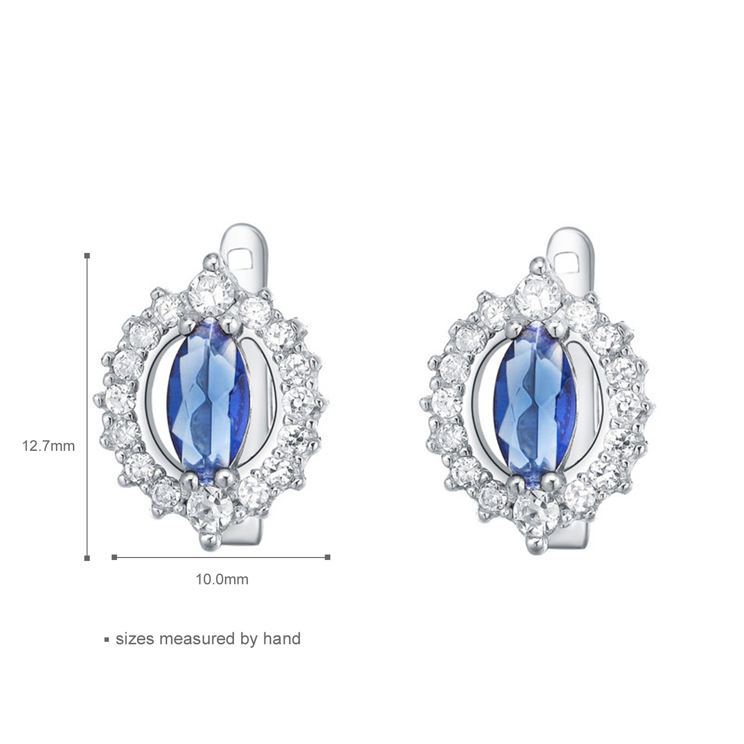 Trendy Blue Gem Crystal Cubic Zirconia Mothers Day Wedding Designer Jewelry Sets(图5)