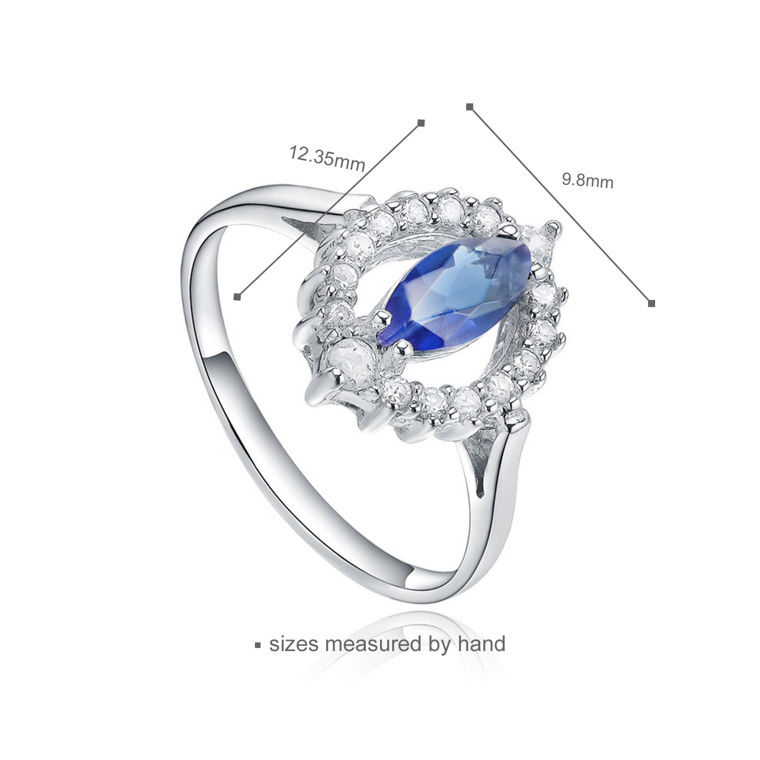 Trendy Blue Gem Crystal Cubic Zirconia Mothers Day Wedding Designer Jewelry Sets(图6)
