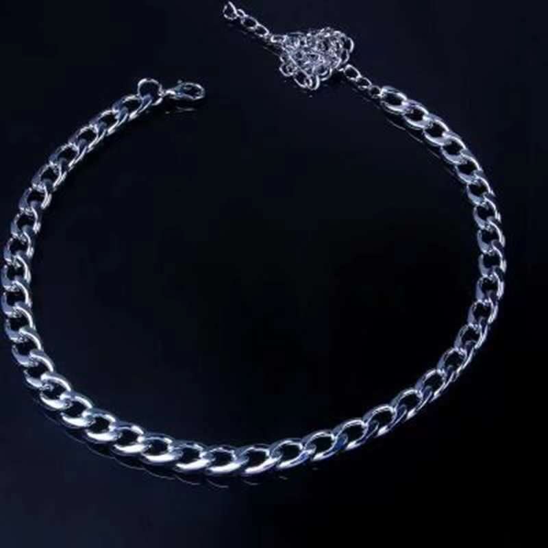 Trendy Women Jewelry Accessories 18K Gold Plated Cuban Chain Anklet(图2)