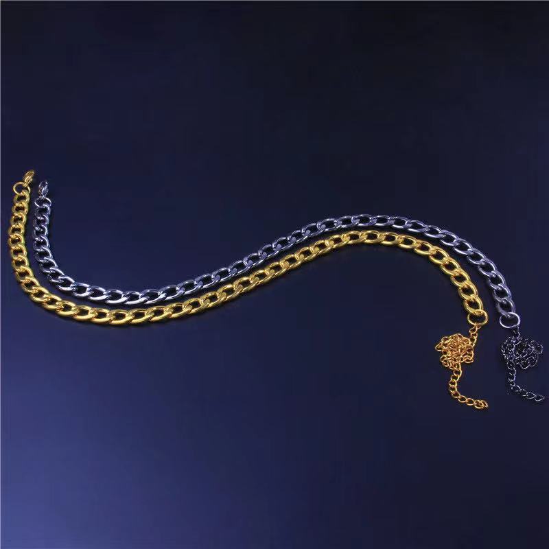 Trendy Women Jewelry Accessories 18K Gold Plated Cuban Chain Anklet(图4)
