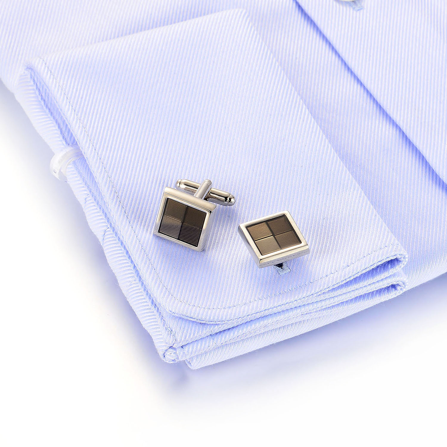 high quality cubic zirconia 925 sterling silver custom suit shirt cufflinks for men(图5)