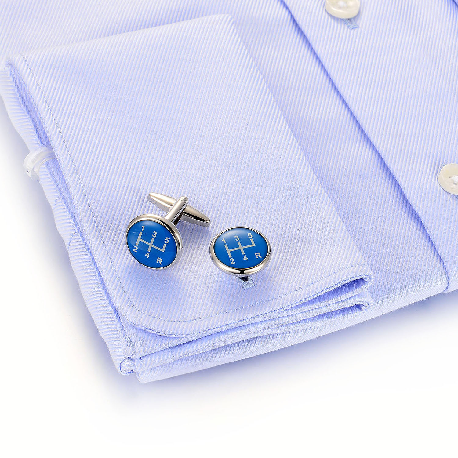 Direct Factory Cufflinks Mens Jewelry Rhodium Plated Enamel Eco-friendly Brass Cufflinks Men(图4)