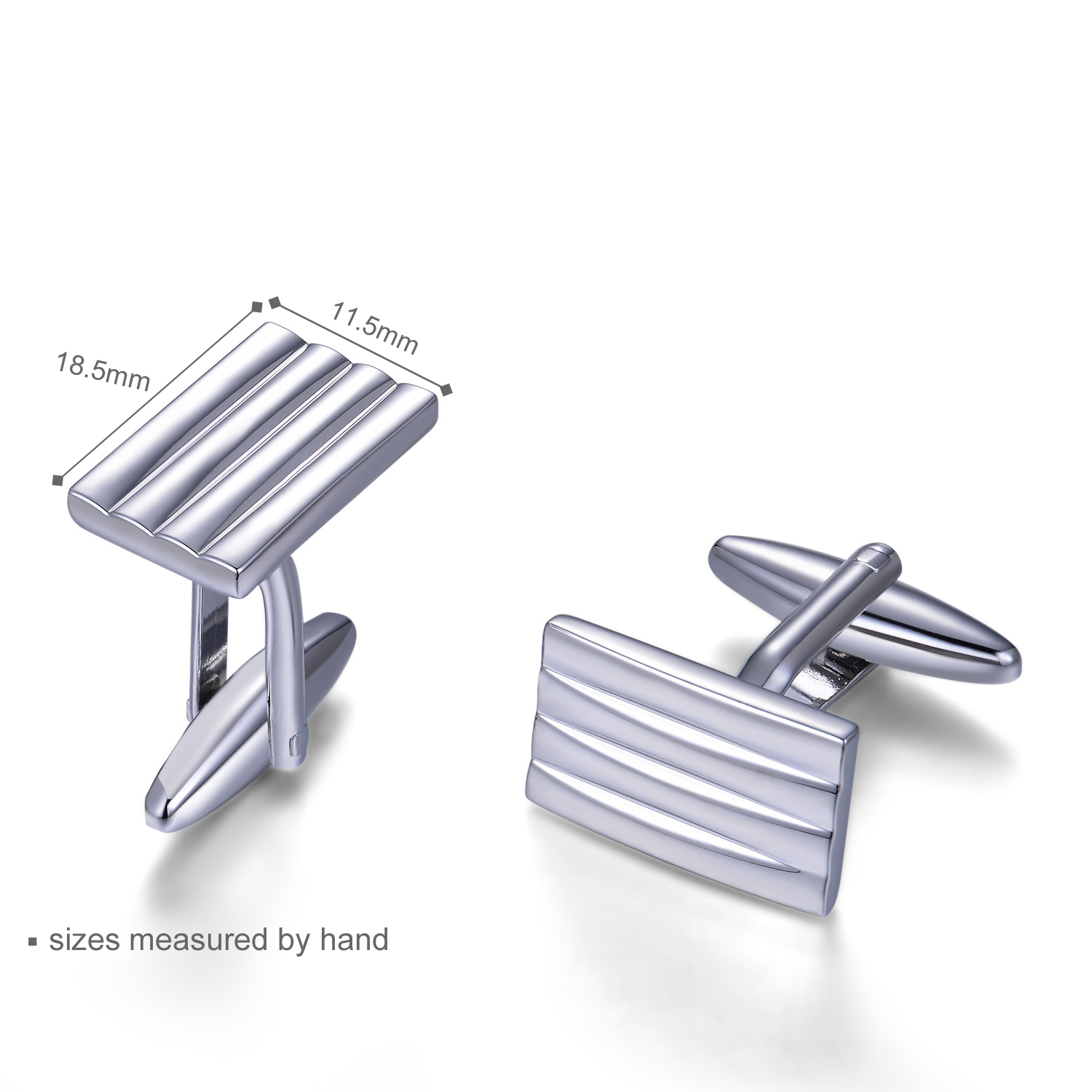 Blank Wholesale Simple Gift Cufflinks 925 Sterling Silver Brass For Mens(图1)
