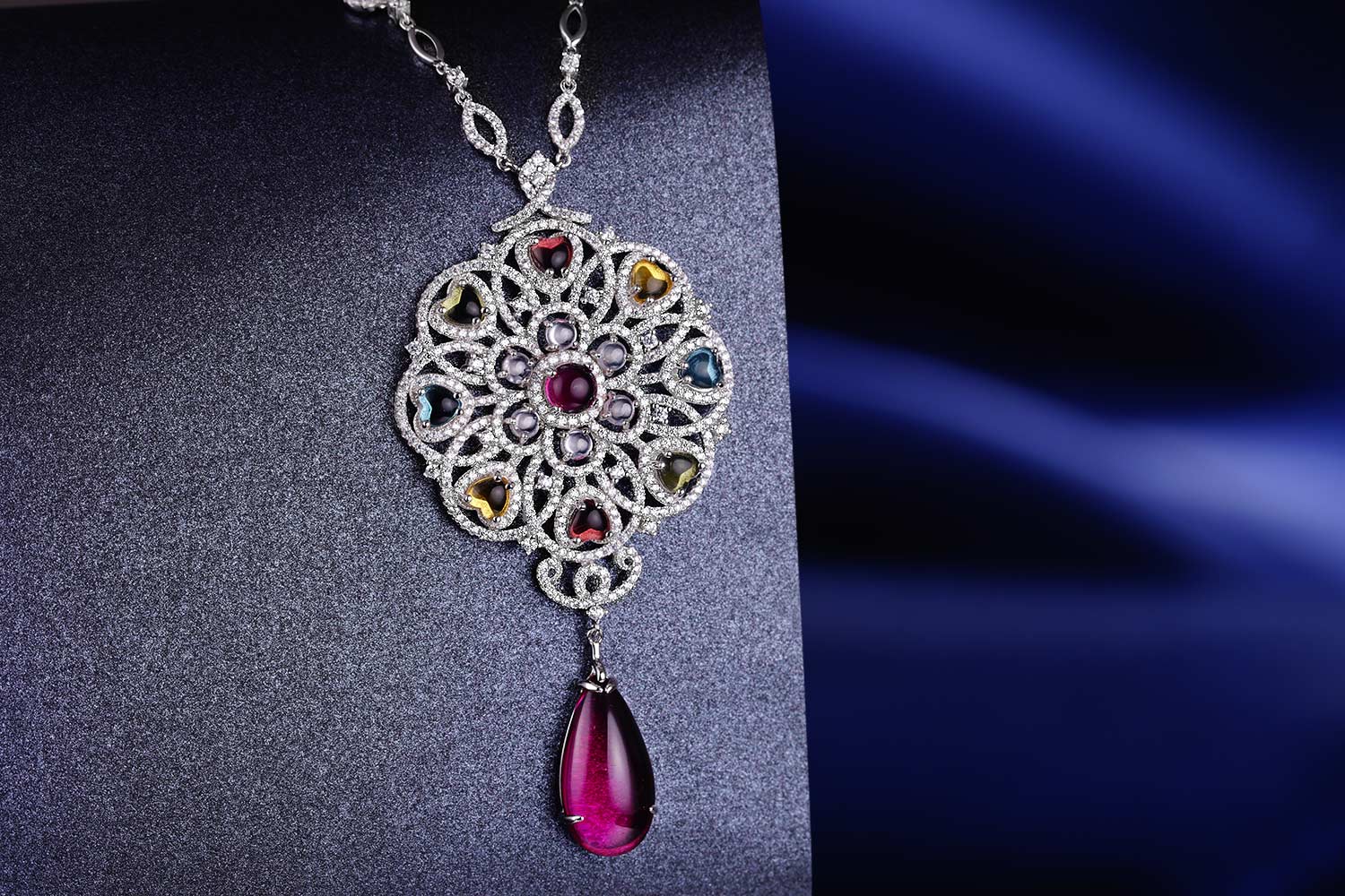 High Quality Cubic Zircon Luxury elegant Pendant 925 Sterling Silver Pendant Necklace jewelry (图2)