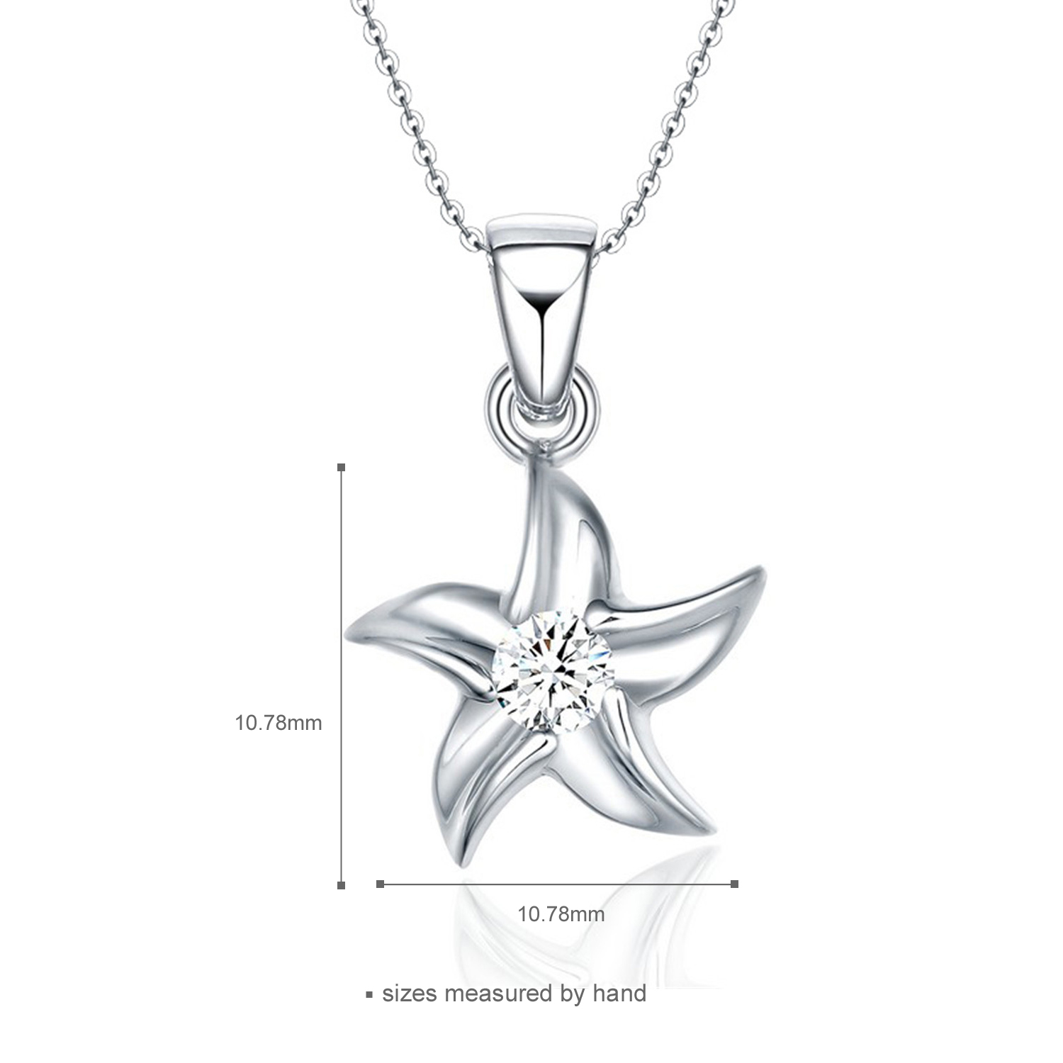 925 Sterling Silver Rhodium Plated Luxury Cubic Zirconia Women Star Jewelry Sets(图5)