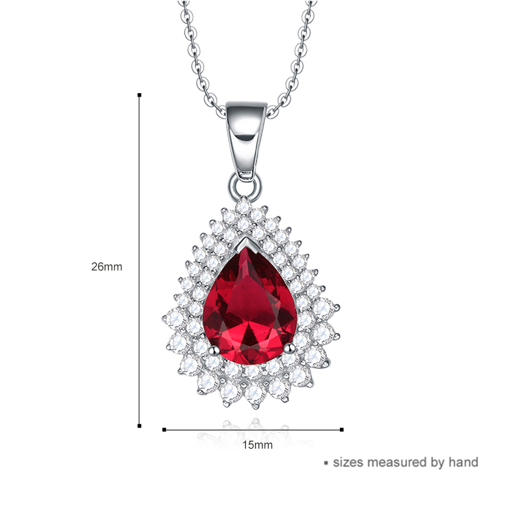 925 Sterling Silver Cubic Zirconia Multicolor Ruby Crystal Emerald Gemstone  Water Drop Jewelry Sets(图3)