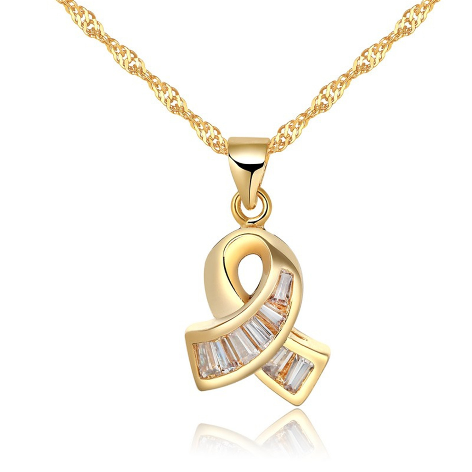 925 Sterling Silver Cubic Zirconia Trendy14K 18K Pure Gold Plated Jewelry Set(图7)