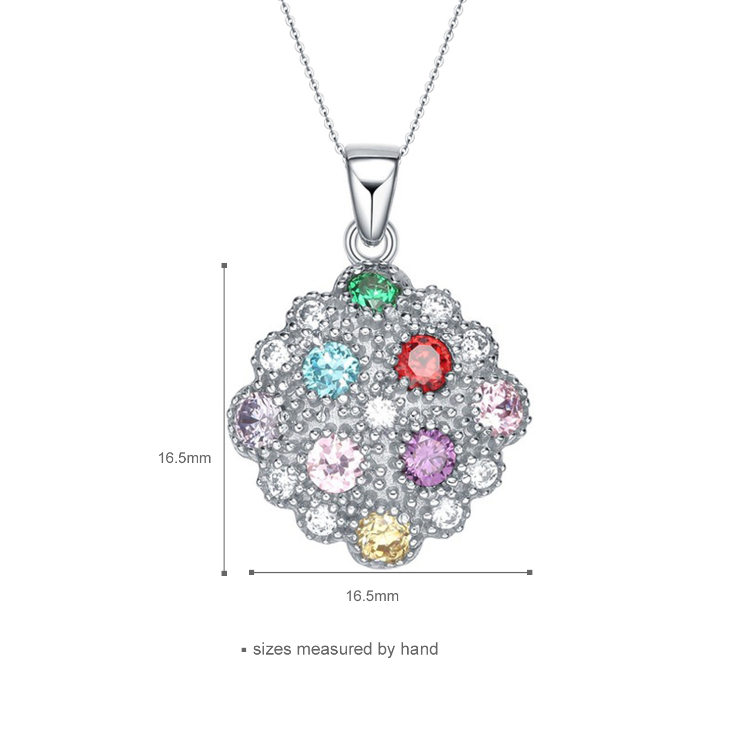 Luxury High Quality 925 Sterling Silver Women Colorful Cubic Zirconia Jewelry Sets(图4)