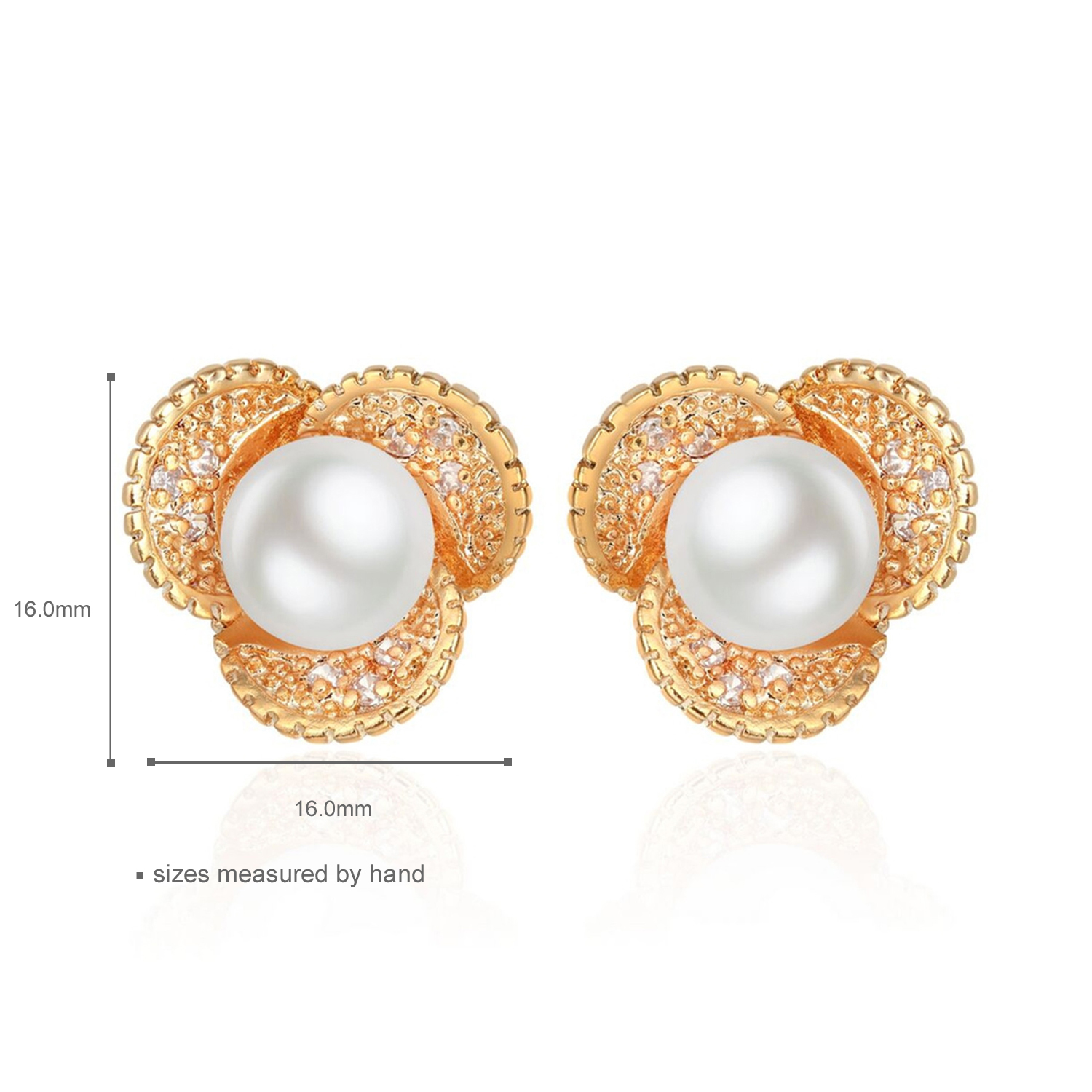  cubic zircon pearl brass 10k 14k 18k gold plated luxury aesthetic high end jewelry set for women(图7)