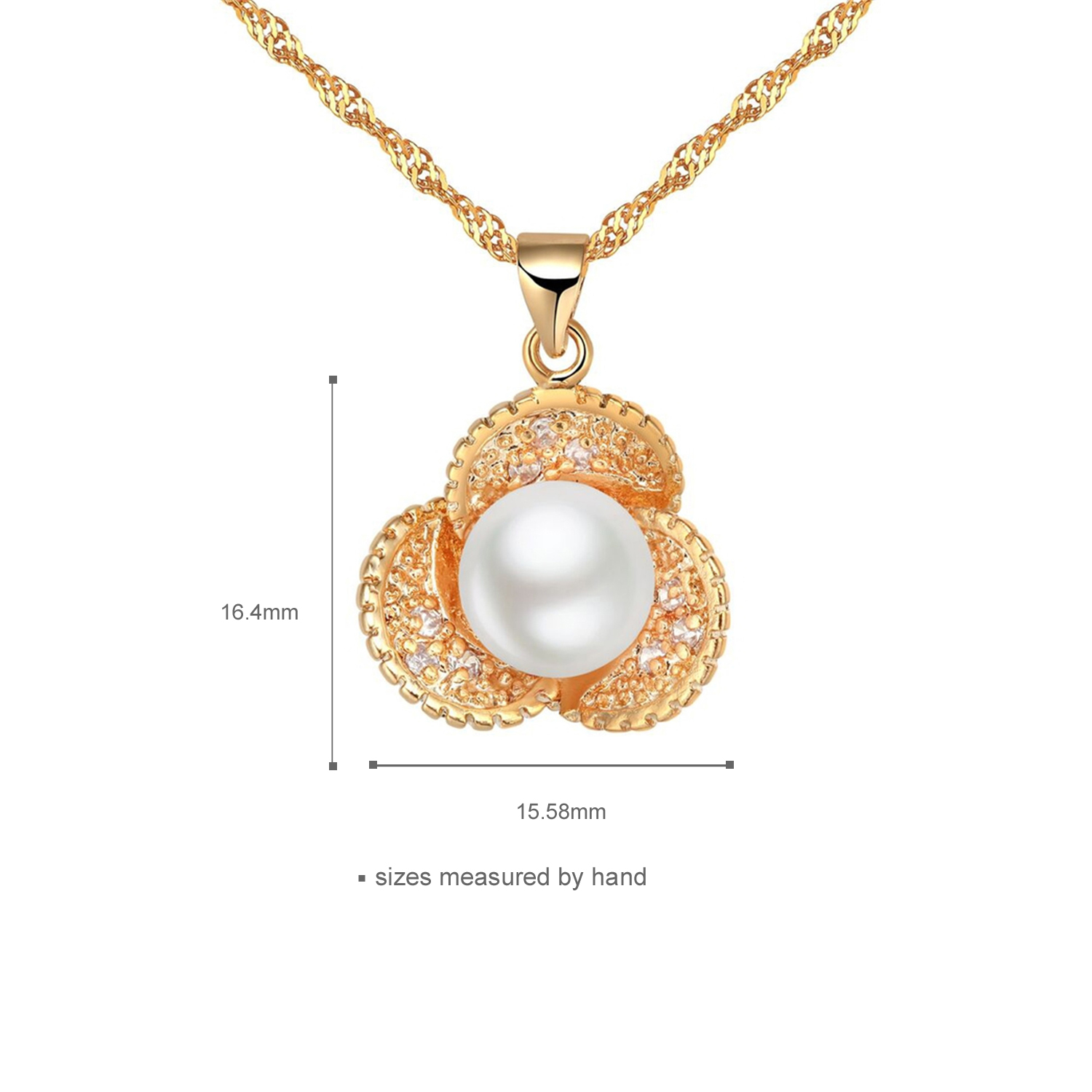  cubic zircon pearl brass 10k 14k 18k gold plated luxury aesthetic high end jewelry set for women(图8)