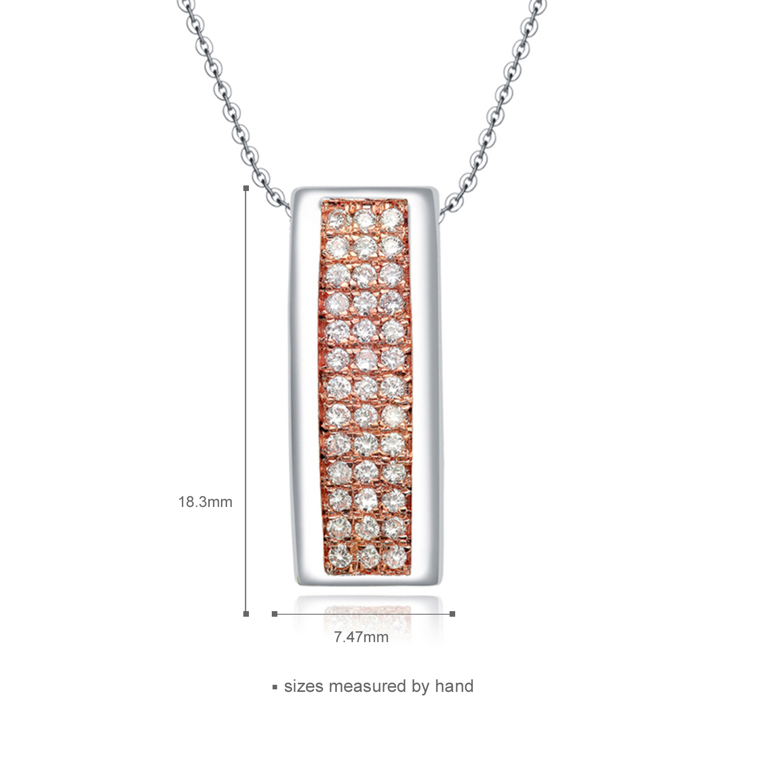 Zirconia Pendant necklace Huggie Earring Rose Gold Plated Women 925 Sterling Silver jewelrySet(图3)