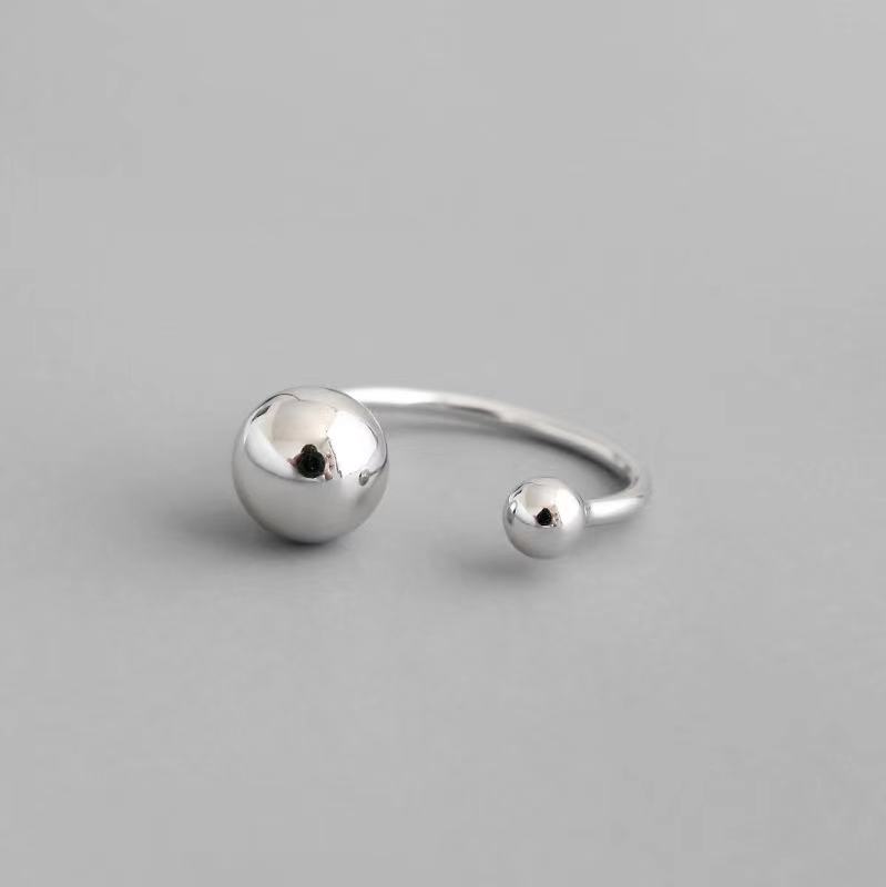 European Style Minimalist Fashion Women Jewelry Wholesale 925 Sterling Silver Open Adjustable Rings