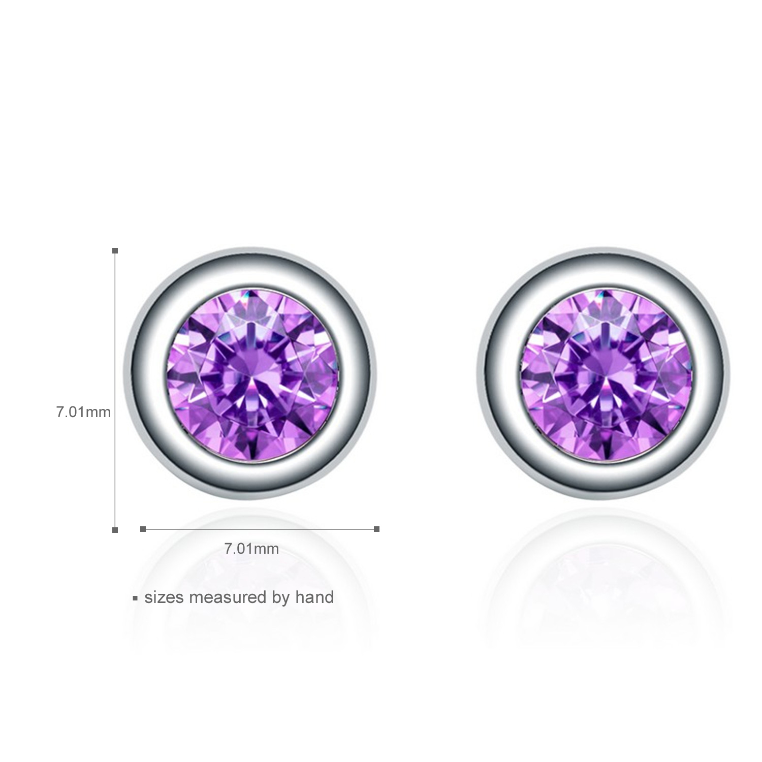 Luxury trendy 925 Sterling Sliver Pendant Cubic Zirconia Purple Jewelry Sets Women(图8)