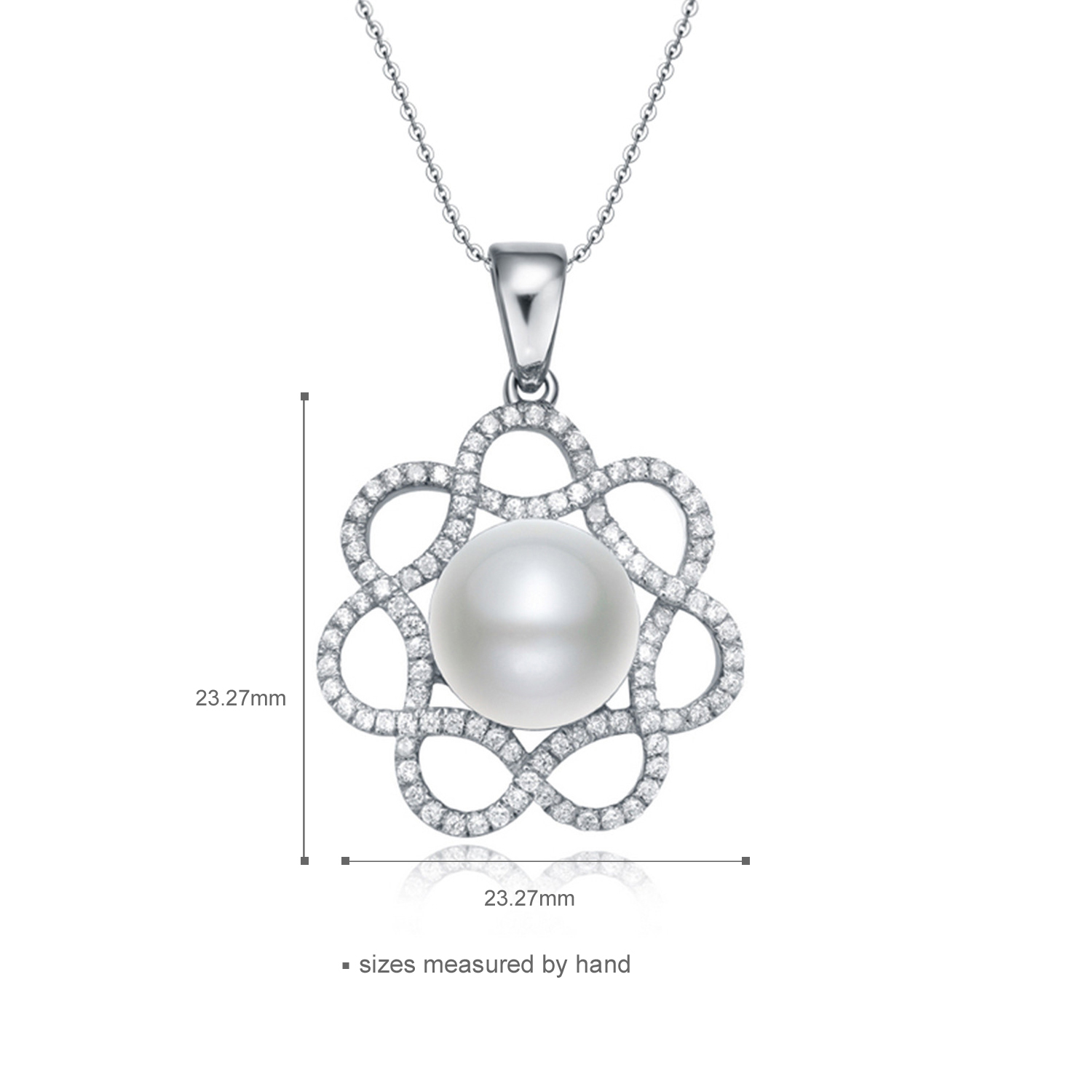  925 Sterling Silver Necklace Earrings Jewelry Set Cubic Zirconia Jewellery White Pearl(图8)