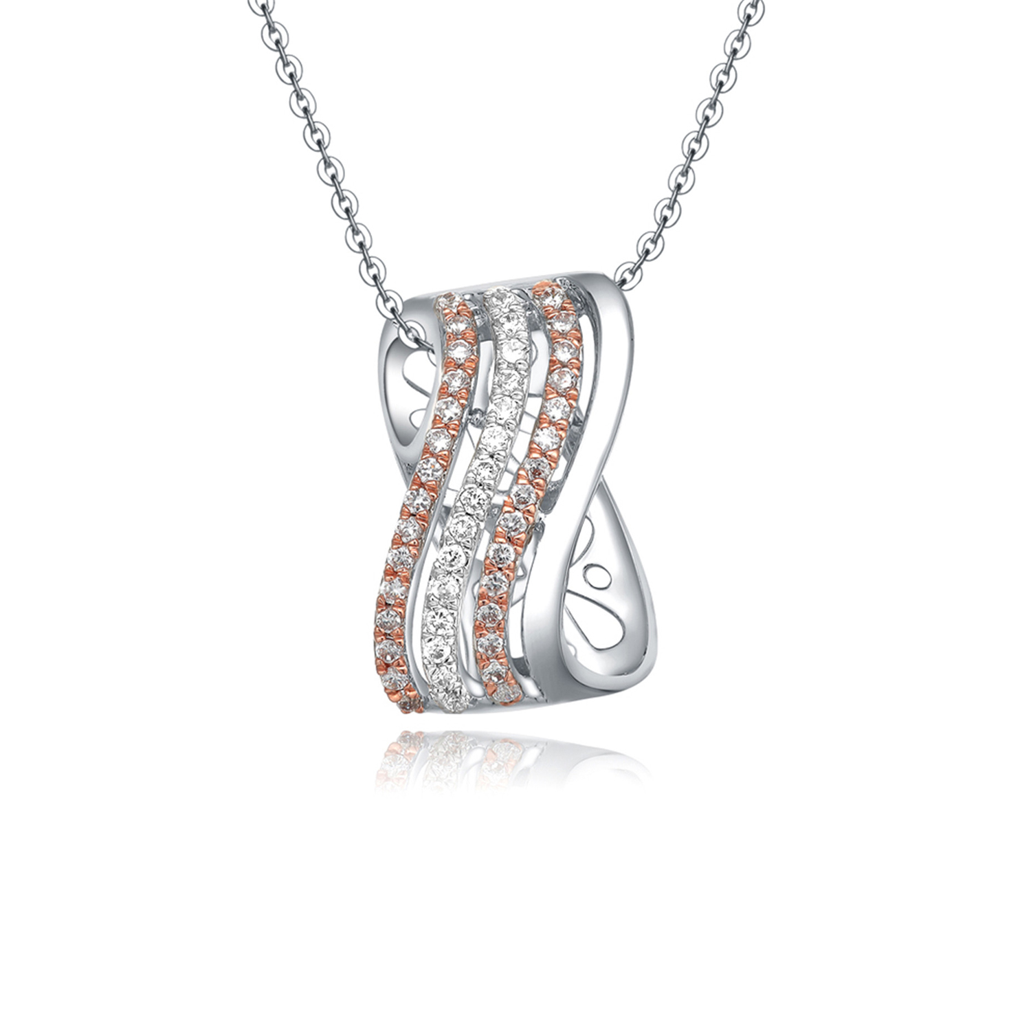Elegant Trendy 925 Sterling Silver Necklace and Earring with Women Wedding Jewelry Sets(图5)