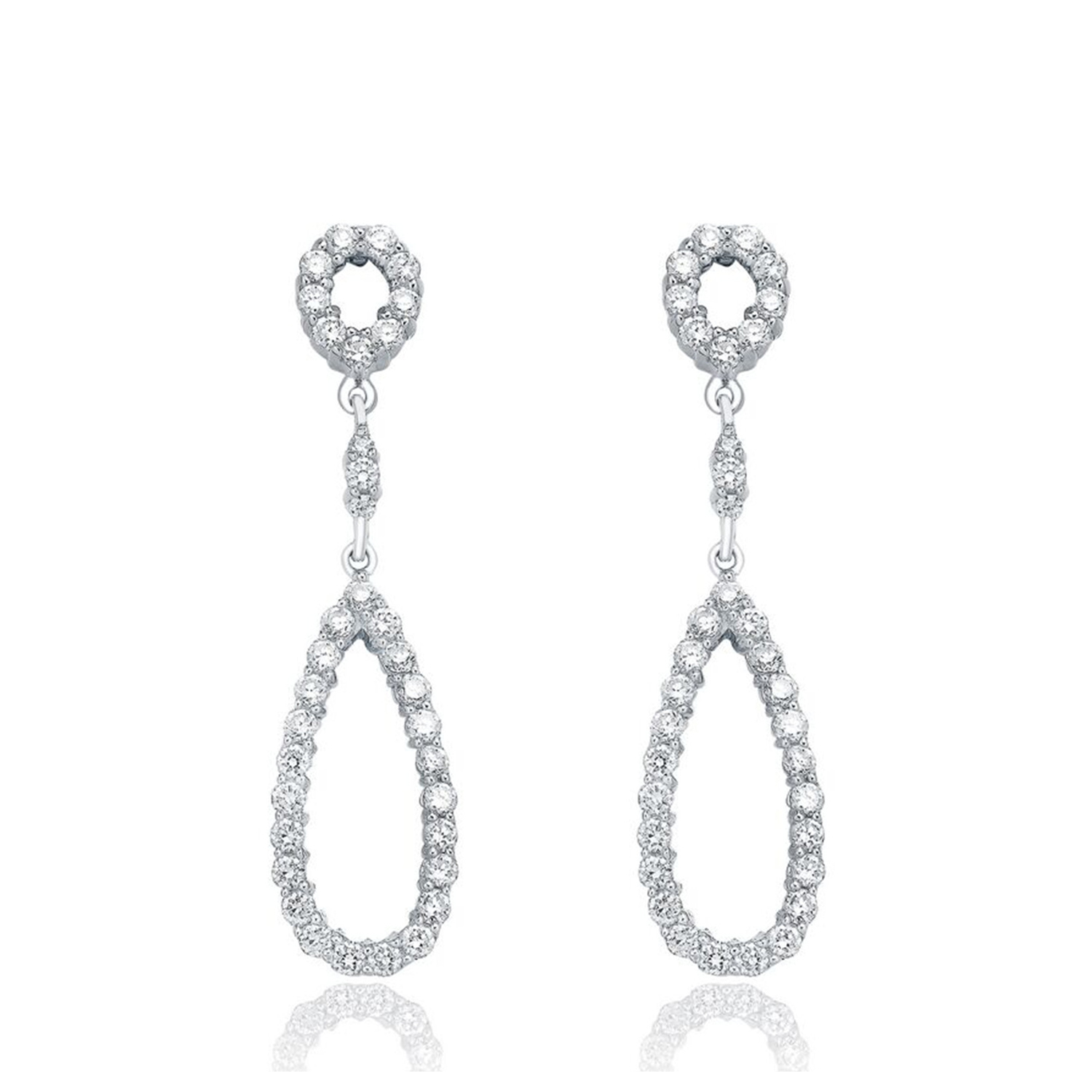 Elegant Trendy Pendant Necklace Earrings Women 925 sterling silver Bridal Jewelry Set(图4)