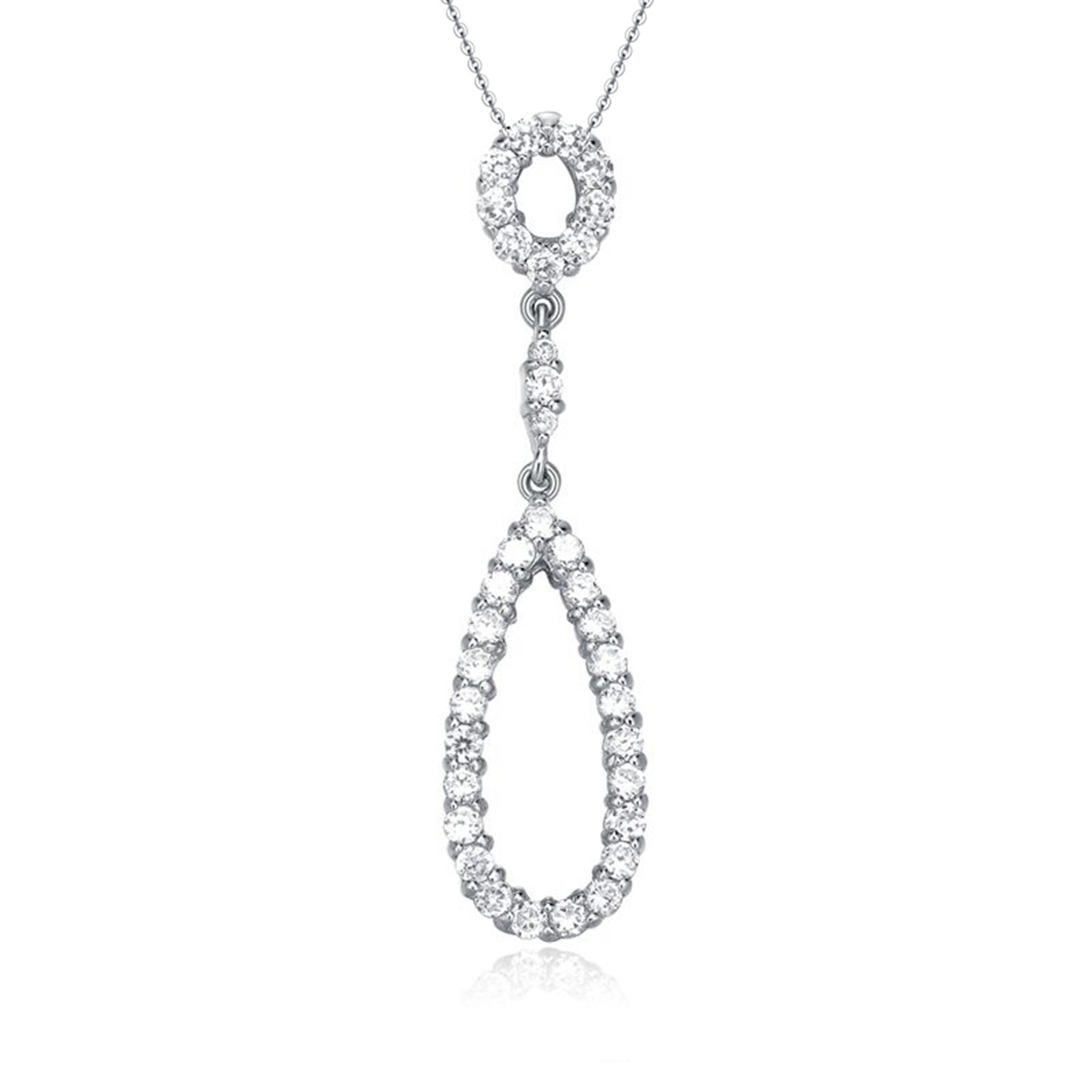 Elegant Trendy Pendant Necklace Earrings Women 925 sterling silver Bridal Jewelry Set(图3)