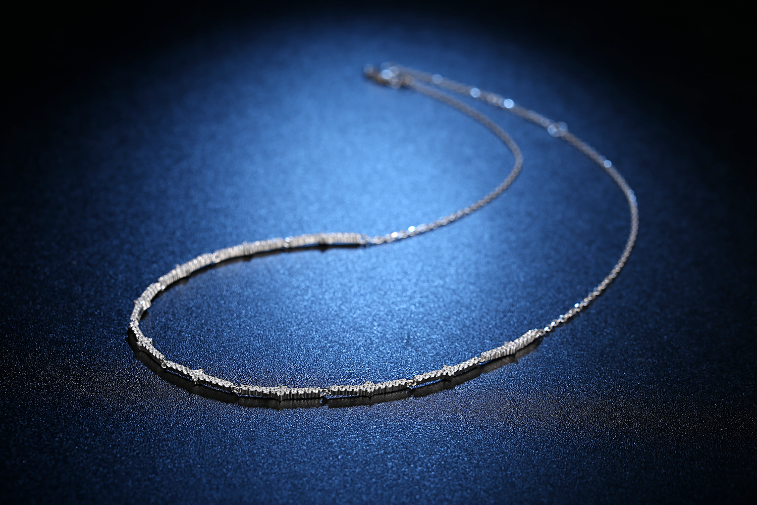 Wholesale Designs Simple Charms 925 Sterling Silver Rhodium Plated chain Necklace jewelry women(图4)