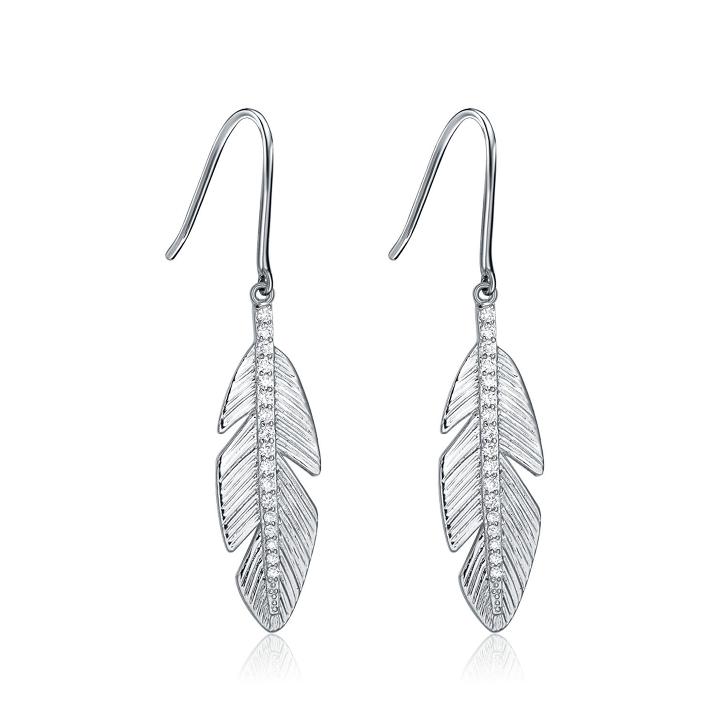 Hook Dangle Ring Necklace Valentine 925 Sterling Silver Jewelry Sets Hoop Earrings(图3)