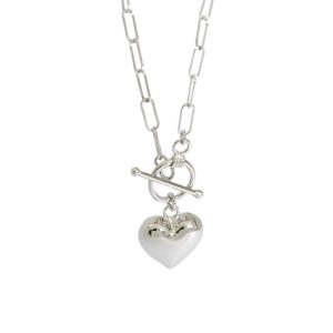 Romantic and Elegant Stainless Steel Heart Sun Pendant Necklace