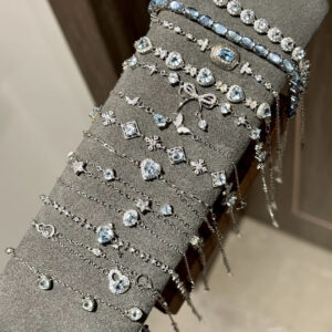 Elegant Sterling Silver Jewelry Trendy Zircon Bead Bracelet Simple and Chic Minimalist Design for Stylish Accessories