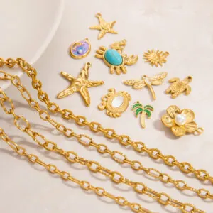 DIY handmade silver jewelry pendant with 18K gold finish
