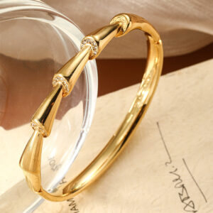 Silver jewelry snake heart bracelet stainless steel 18K gold