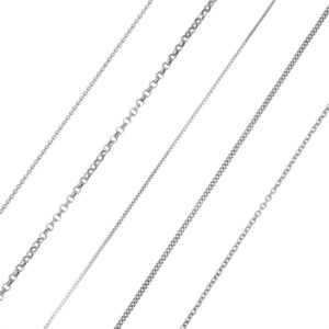 Men’s Pure Silver Long Cross Necklace Minimalist O Bead Side Design Unisex Hip Hop Box Chain Layering Silver Jewelry for Casual Style