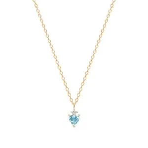 2025 New Sterling Silver Aquamarine Sparkling Heart Pendant Necklace Women's Luxury Unique Style Silver Jewelry