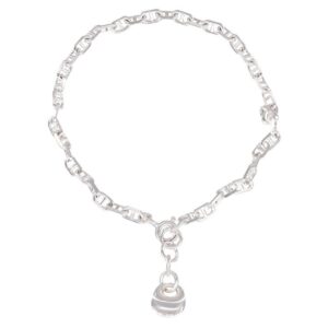 S925 Sterling Silver Pig Nose Charm Bracelet for Women Minimalist Niche Cold Luxury Style Fashionable Silver Jewelry