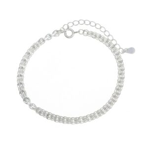 Sparkling 999 Sterling Silver Phoenix Tail Bracelet for Women Elegant Minimalist Design Lightweight Starry Silver Jewelry Accessory