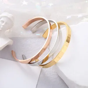Gold-plated brass bracelet elegant everyday brass jewelry