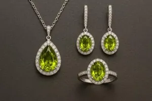 peridot jewelry set