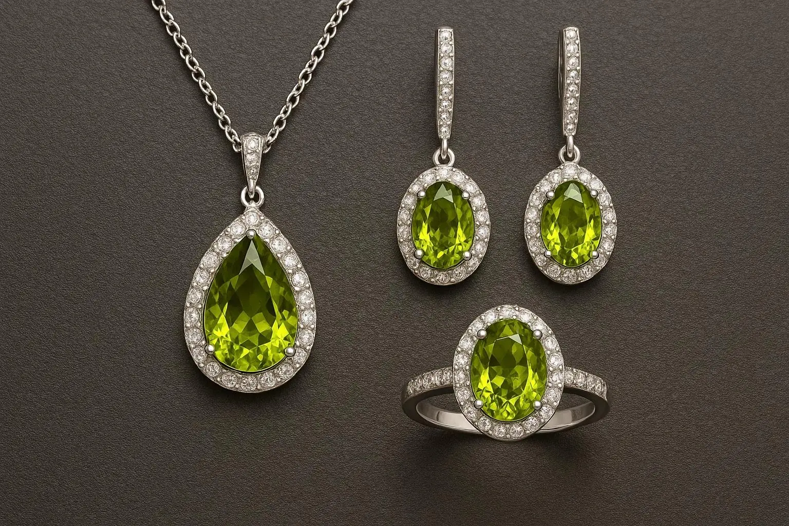 peridot jewelry set