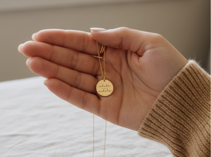 Engraved Bar or Disc Necklaces