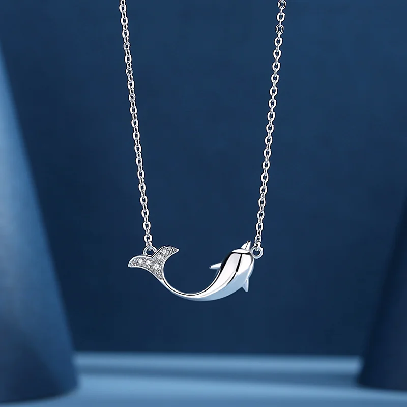 dolphin pendant cubic zirconia jewelry