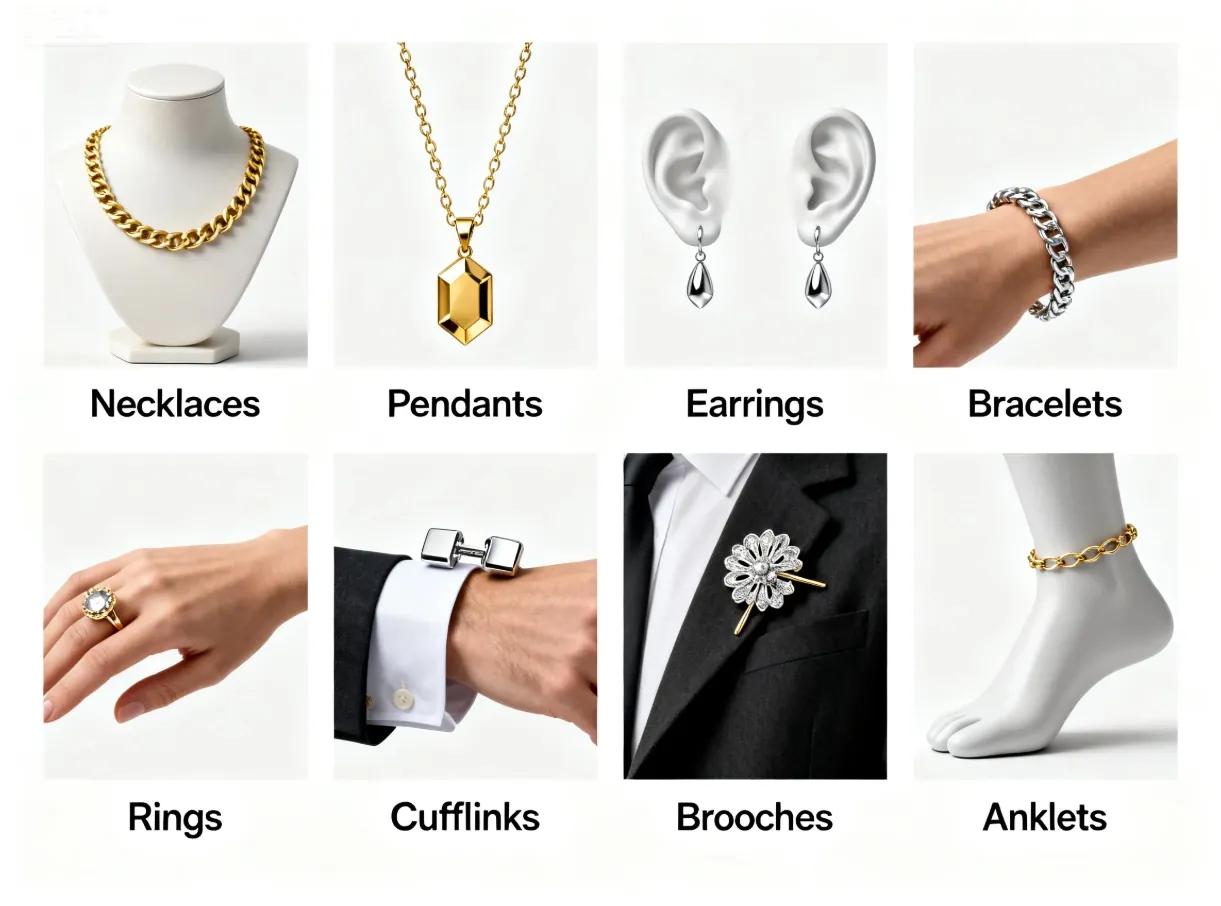 Jewelry by placement or function
