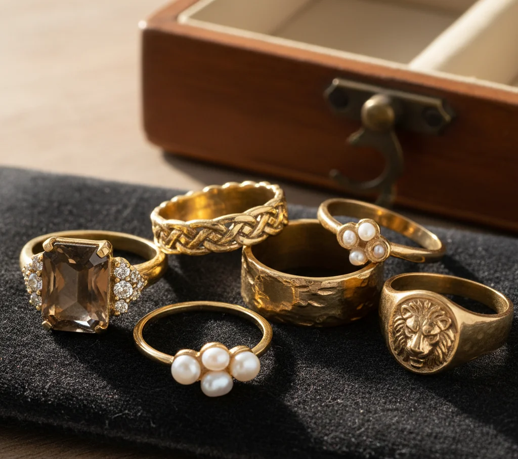 Gold-Plated Brass Rings
