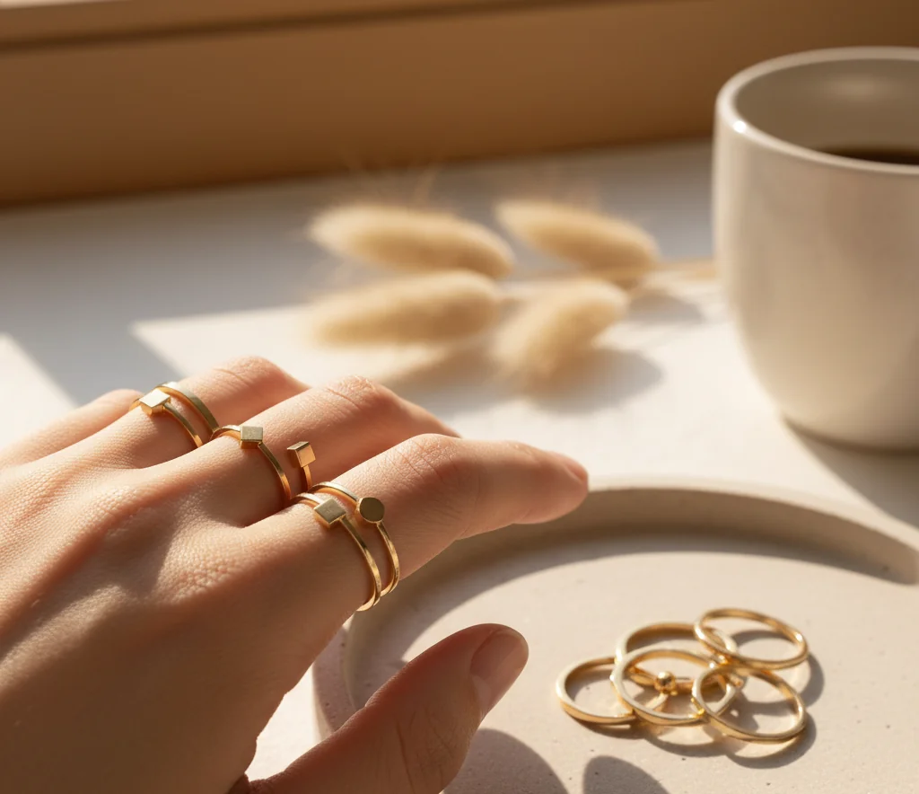 INS-Style Minimalist Rings