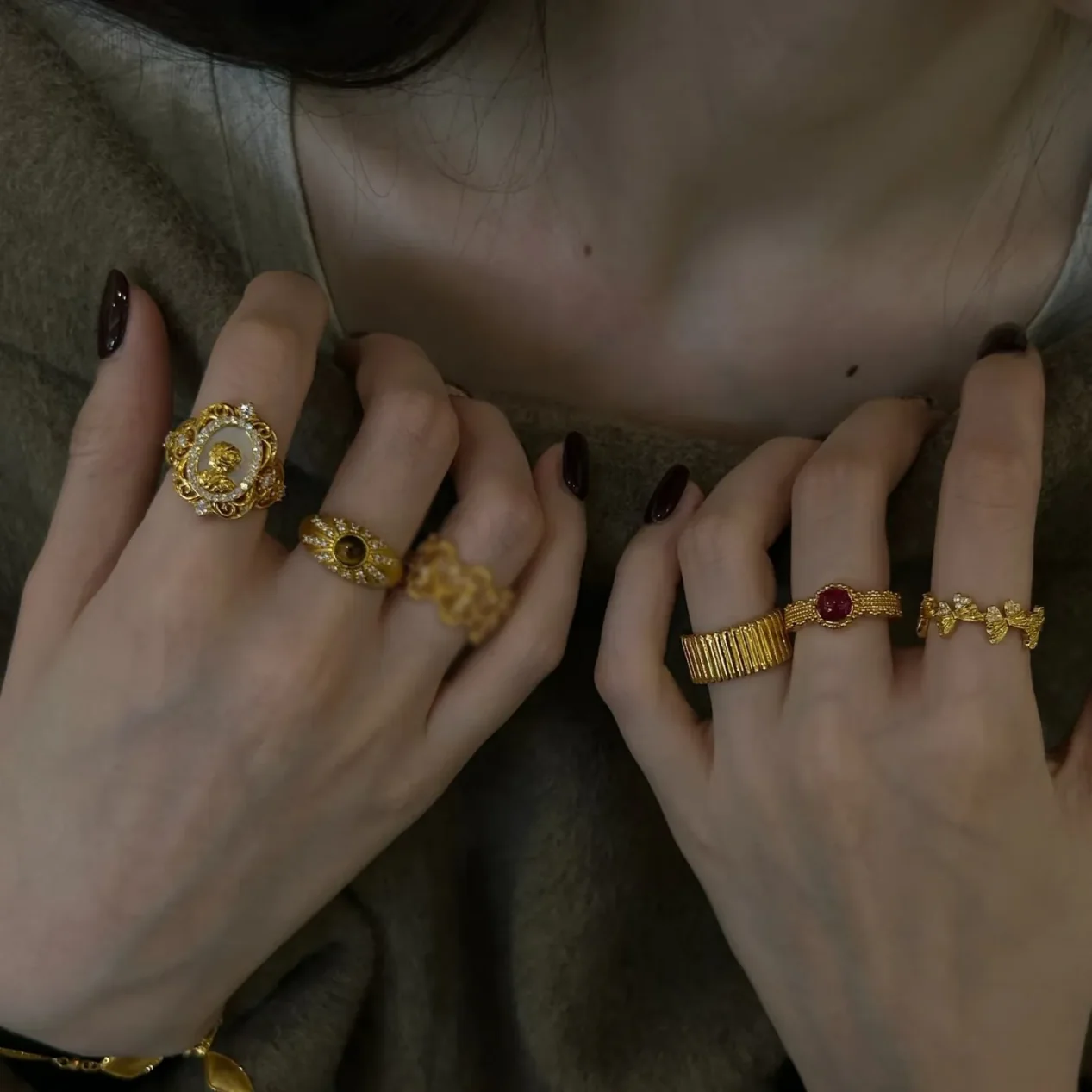 Vintage & Textured Brass Rings